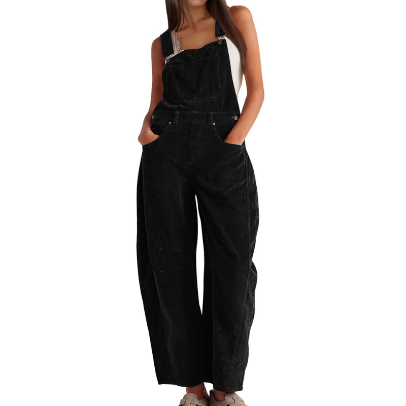 Imogen | Damen Latzhose Overall mit Weitem Bein - Pink - Image 2