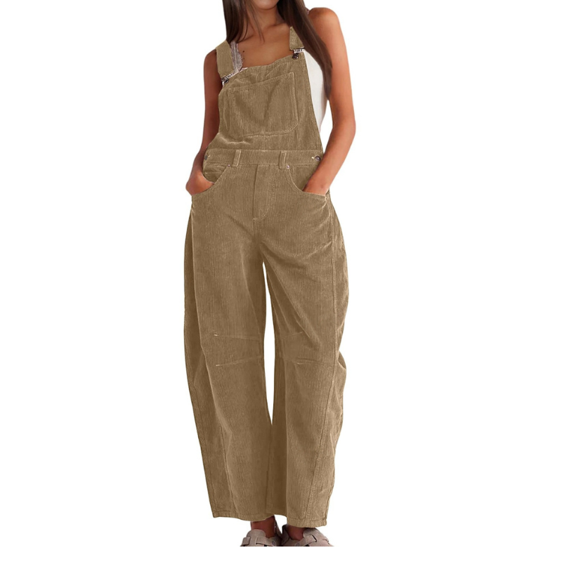 Imogen | Damen Latzhose Overall mit Weitem Bein - Pink - Image 4