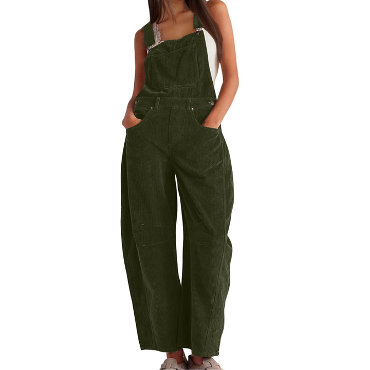 Imogen | Damen Latzhose Overall mit Weitem Bein - Pink - Image 6