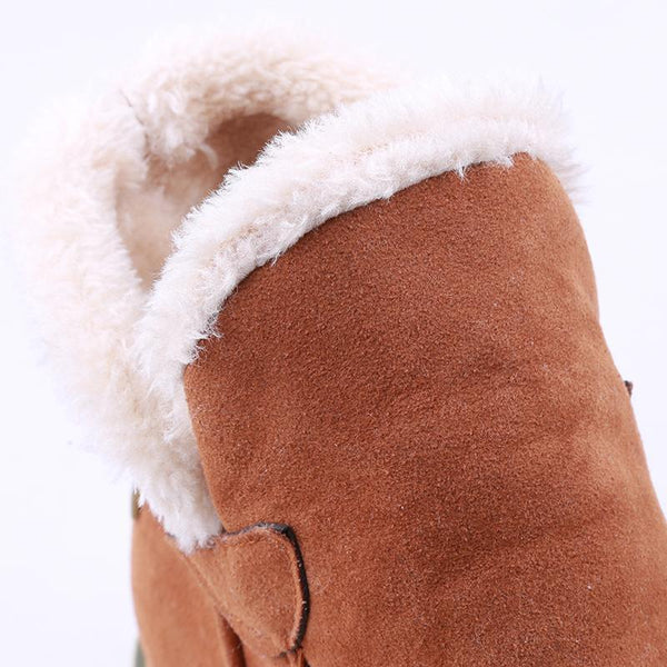 Britta | Damen-Winterstiefeletten mit Fellbesatz, flach, warm