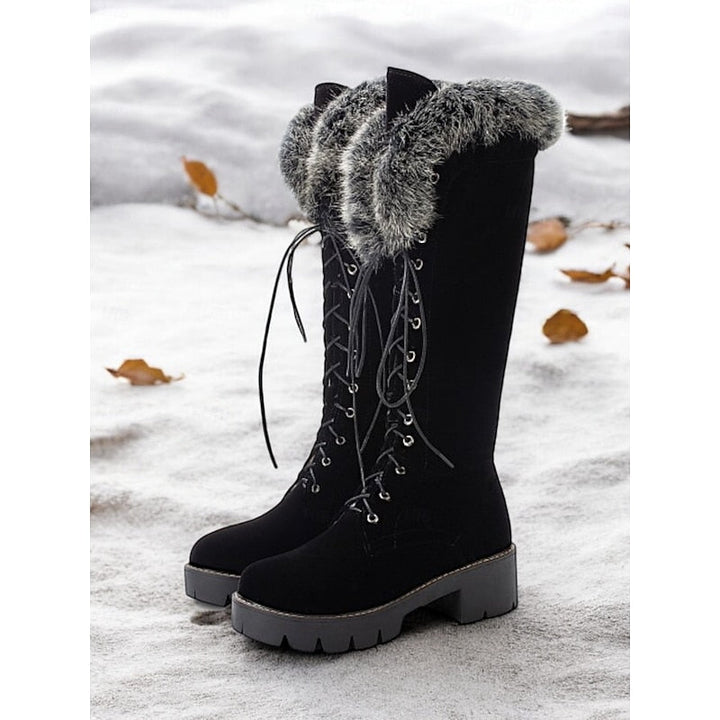 Ingmara | Damen Wasserdichte Winterstiefel Kniehoch - Camel - Image 8