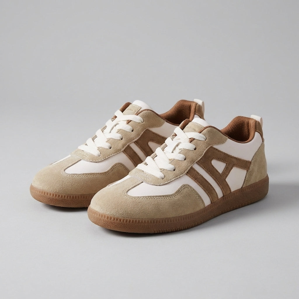 Ingrid | Damen Beige Low-Top Sneaker - Beige - Image 2