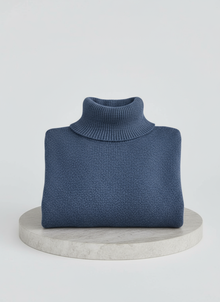 Irmtraud | Damen Rollkragenpullover Oversized Strickpullover - Beige - Image 9