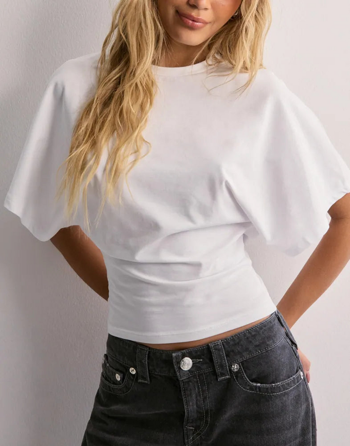 Isidora | Damen Oversized Kurzarm T-Shirt - Black - Image 2