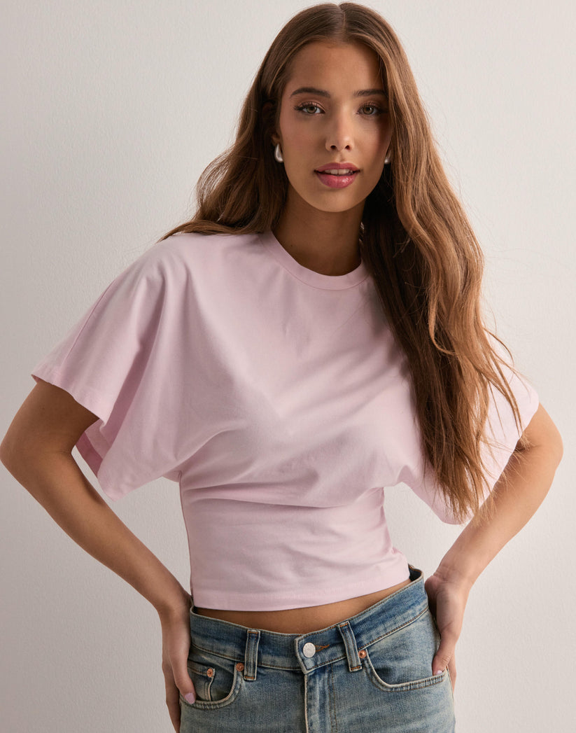 Isidora | Damen Oversized Kurzarm T-Shirt - Black - Image 3
