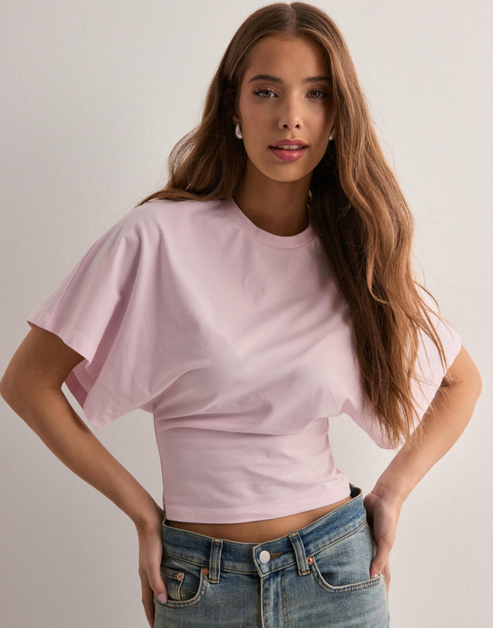 Isidora | Damen Oversized Kurzarm T-Shirt - Black - Image 3
