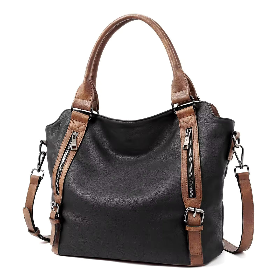 Isolde | Damen Hobo Bag Schultertasche - Brown - Image 10