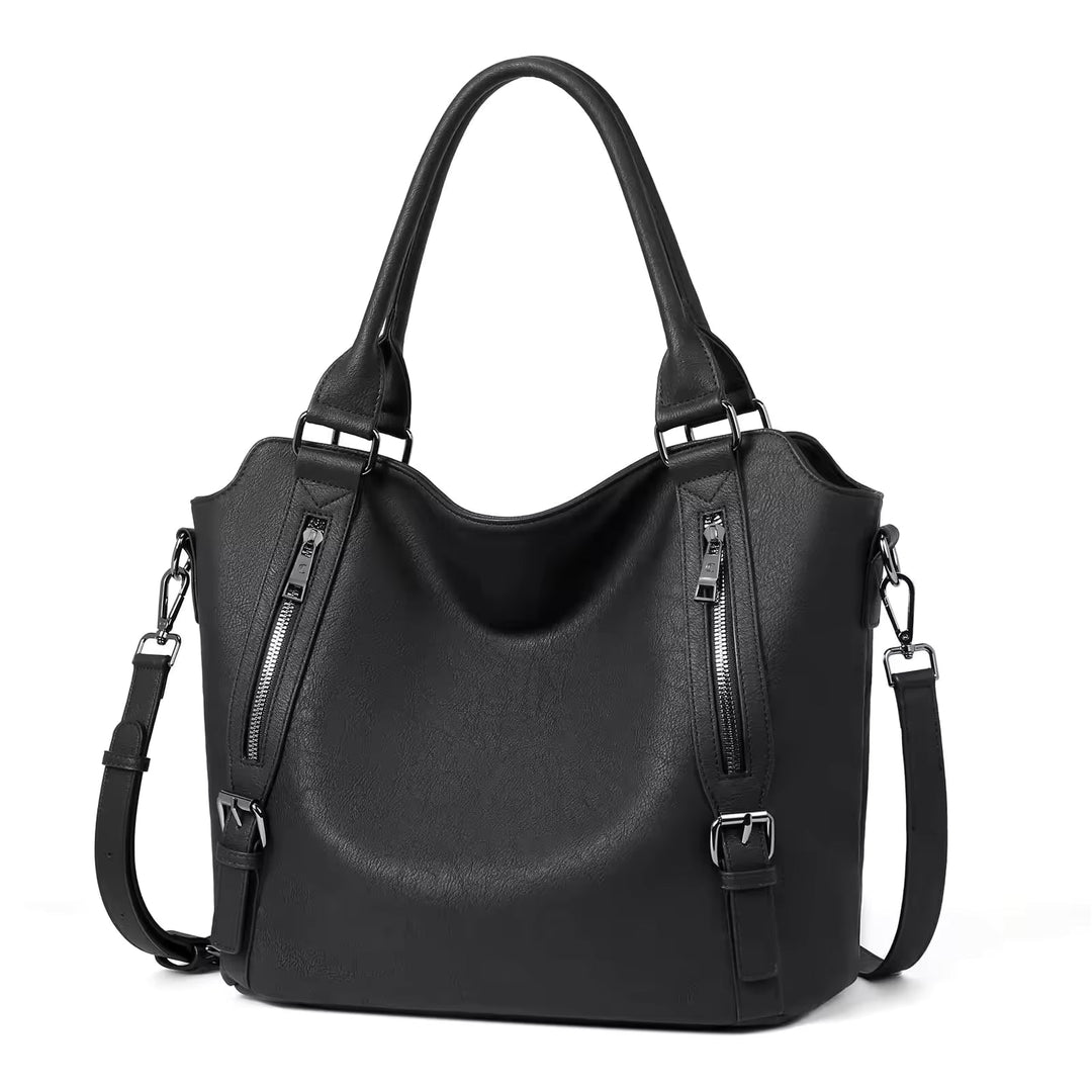 Isolde | Damen Hobo Bag Schultertasche - Brown - Image 7