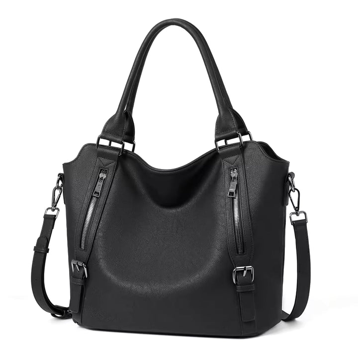 Isolde | Damen Hobo Bag Schultertasche - Brown - Image 7