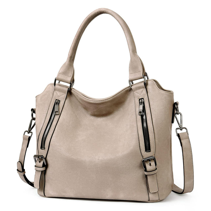 Isolde | Damen Hobo Bag Schultertasche - Brown - Image 8