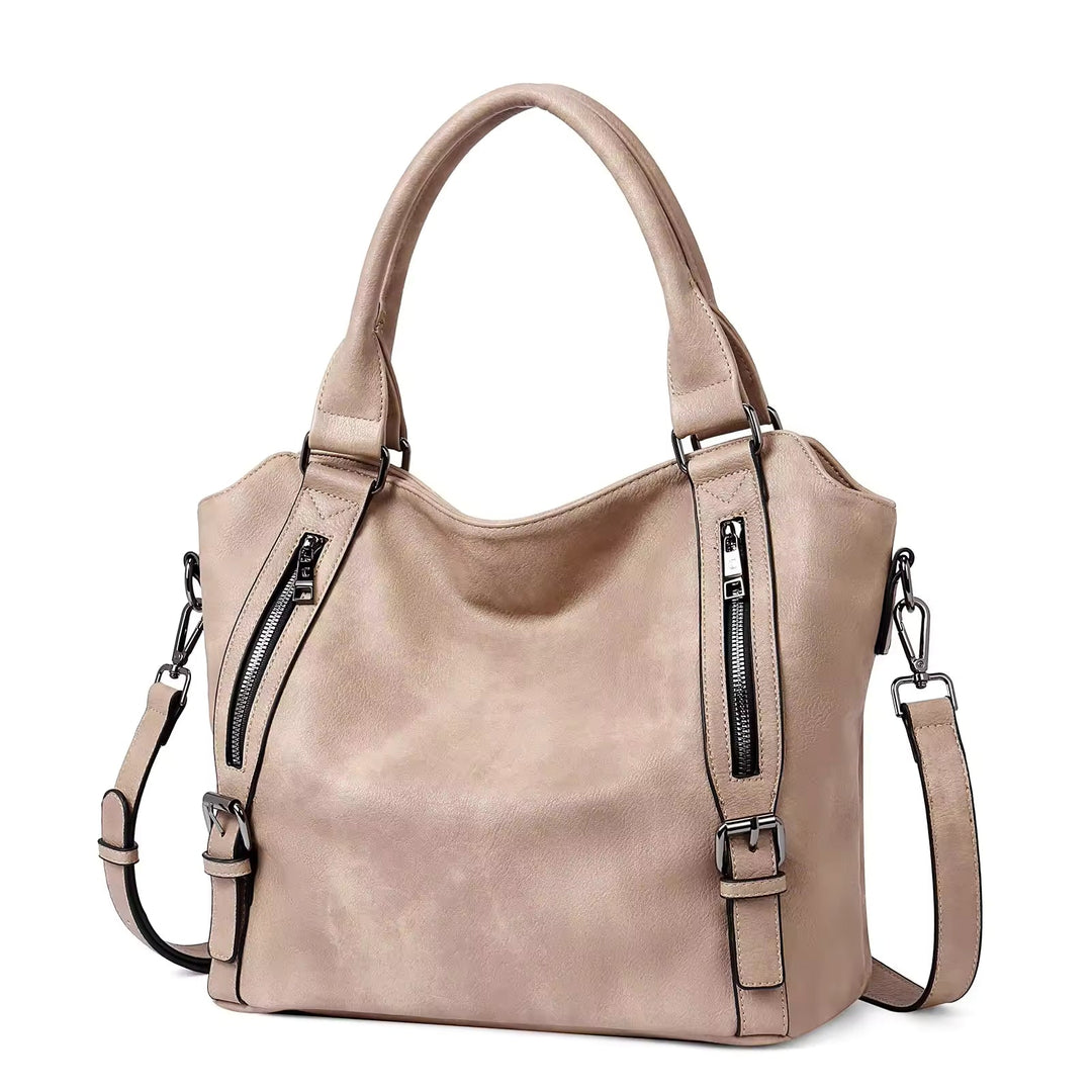 Isolde | Damen Hobo Bag Schultertasche - Brown - Image 9