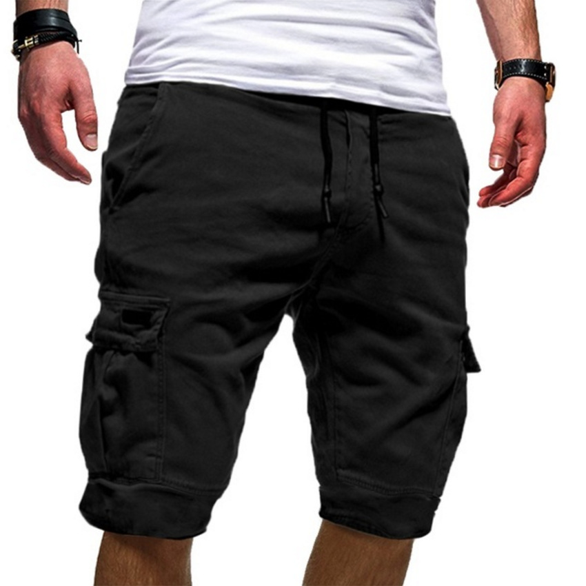 Jasper | Herren Cargo-Shorts mit Tunnelzug - Black - Image 1