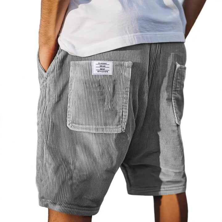Jasper | Herren Cord Shorts mit elastischem Bund - Grey - Image 1