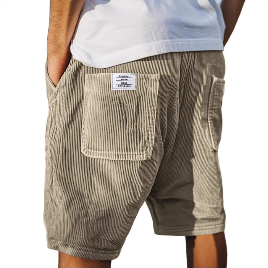 Jasper | Herren Cord Shorts mit elastischem Bund - Grey - Image 2