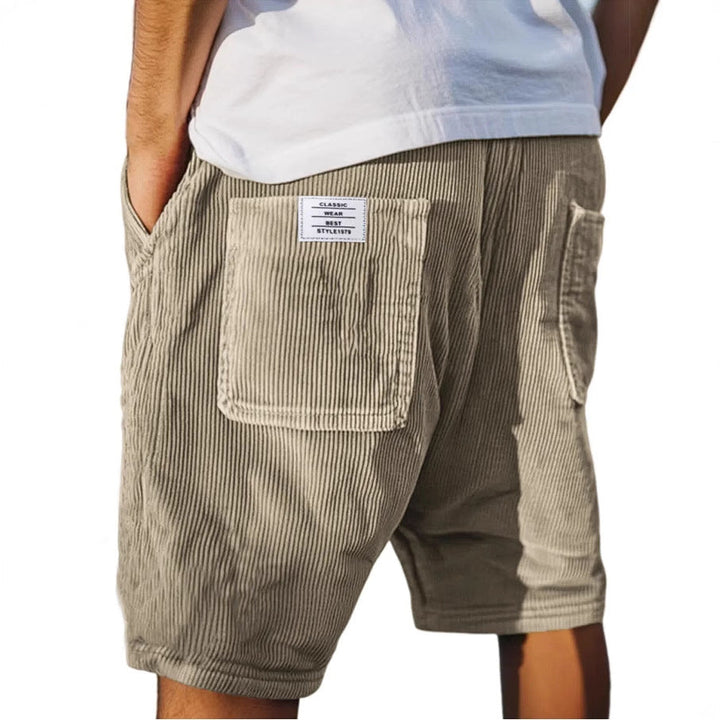Jasper | Herren Cord Shorts mit elastischem Bund - Grey - Image 2