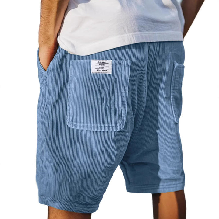 Jasper | Herren Cord Shorts mit elastischem Bund - Grey - Image 3