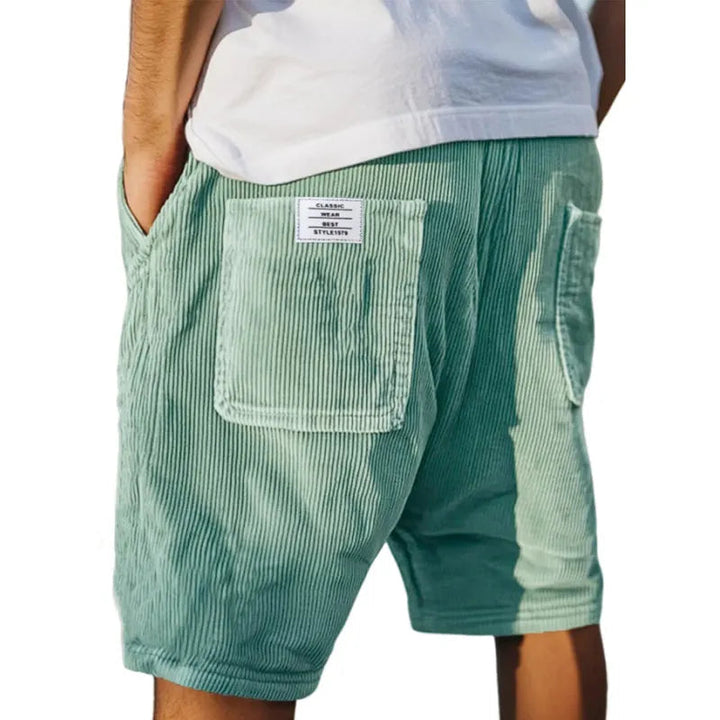 Jasper | Herren Cord Shorts mit elastischem Bund - Grey - Image 4