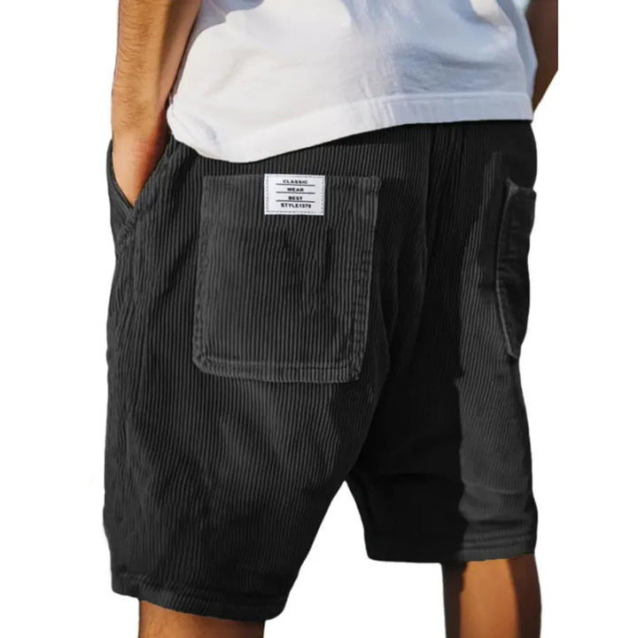 Jasper | Herren Cord Shorts mit elastischem Bund - Grey - Image 5