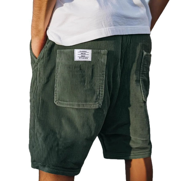 Jasper | Herren Cord Shorts mit elastischem Bund - Grey - Image 6
