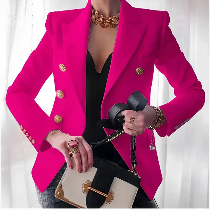 Victoria | Damen Blazer Zweireihig Goldknöpfe Tailliert