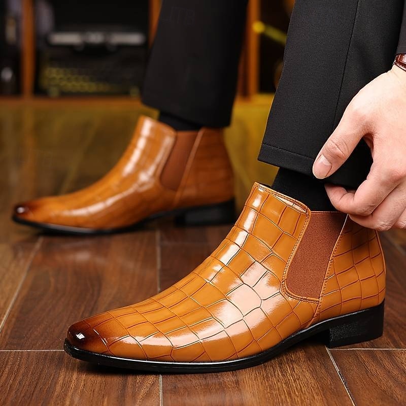 Valdemar | Herren Chelsea Boots Stiefelette Rot
