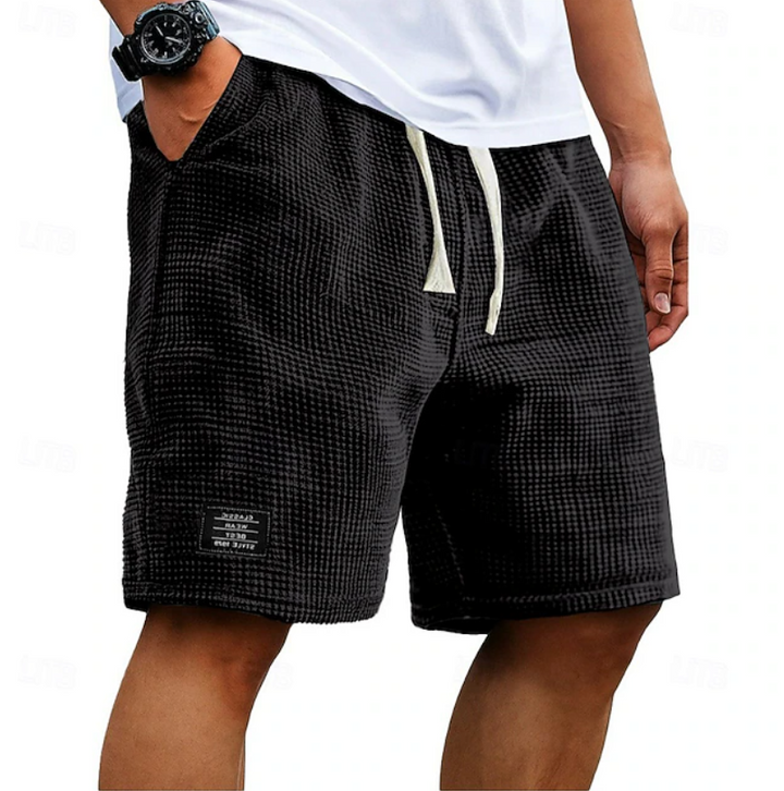 Kaelan | Herren Freizeitshorts Relaxed Fit Kordelzug - Dark Grey - Image 3