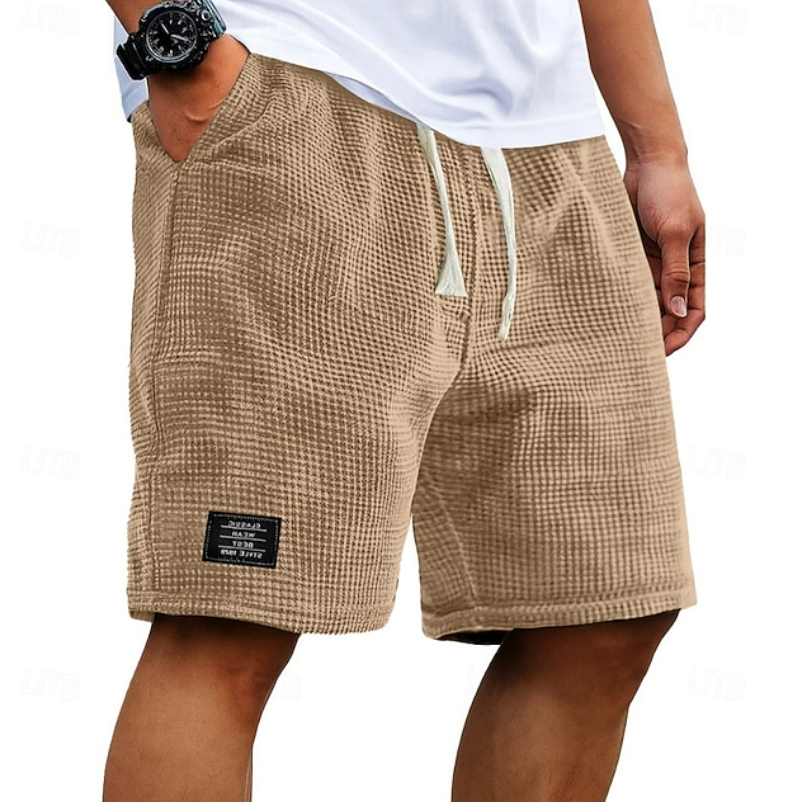 Kaelan | Herren Freizeitshorts Relaxed Fit Kordelzug - Dark Grey - Image 4