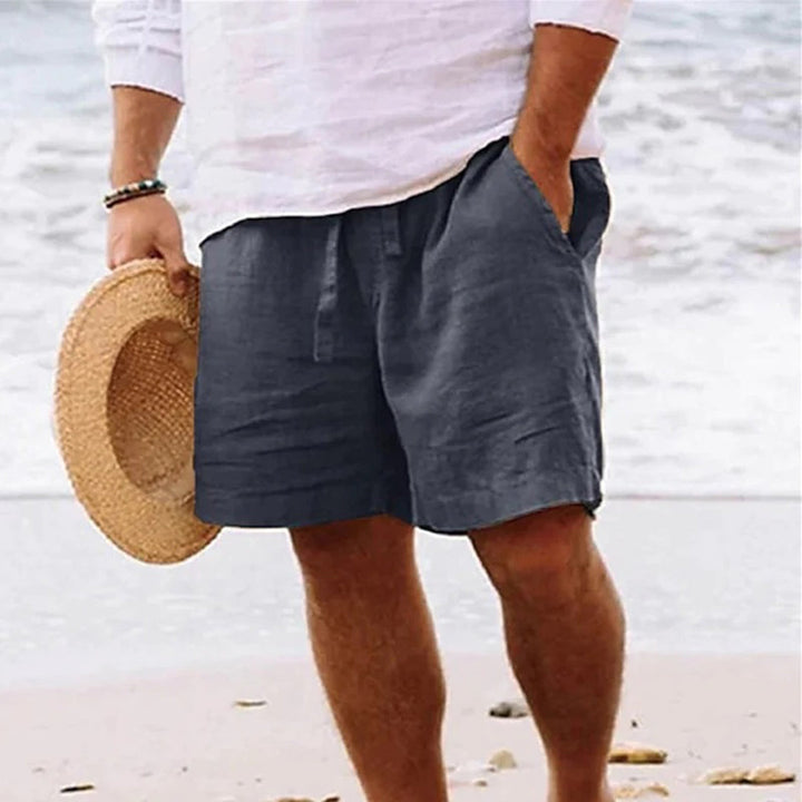 Kaspar | Herren Kordelzug Shorts Bermuda - Khaki - Image 2