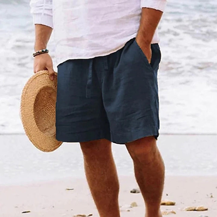 Kaspar | Herren Kordelzug Shorts Bermuda - Khaki - Image 6