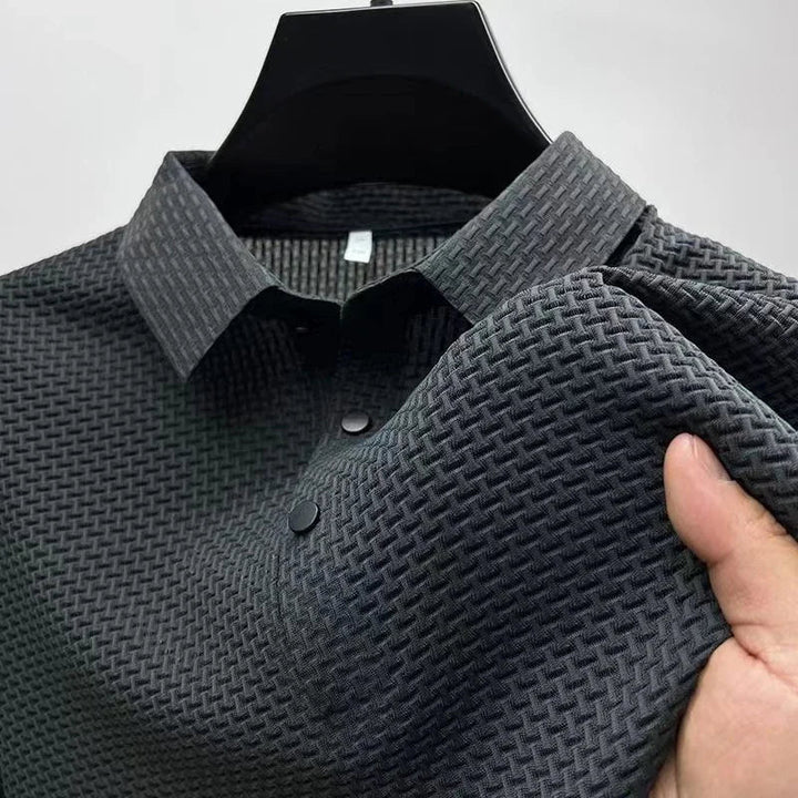 Kasper | Herren Strukturiertes Poloshirt Kurzarm - Khaki - Image 10