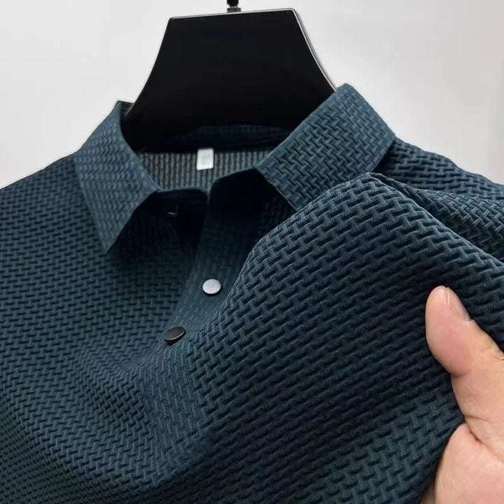 Kasper | Herren Strukturiertes Poloshirt Kurzarm - Khaki - Image 12