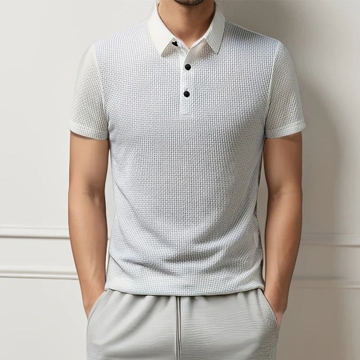 Kasper | Herren Strukturiertes Poloshirt Kurzarm - Khaki - Image 7