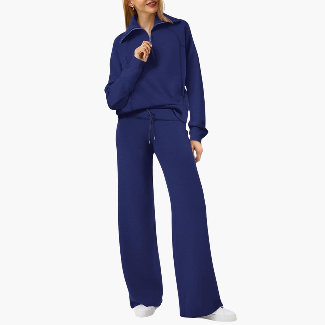 Katarina | Damen Trainingsanzug Set mit Halbzip - Navy - Image 1