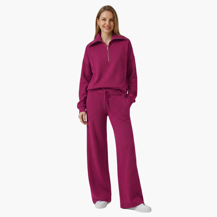 Katarina | Damen Trainingsanzug Set mit Halbzip - Navy - Image 15