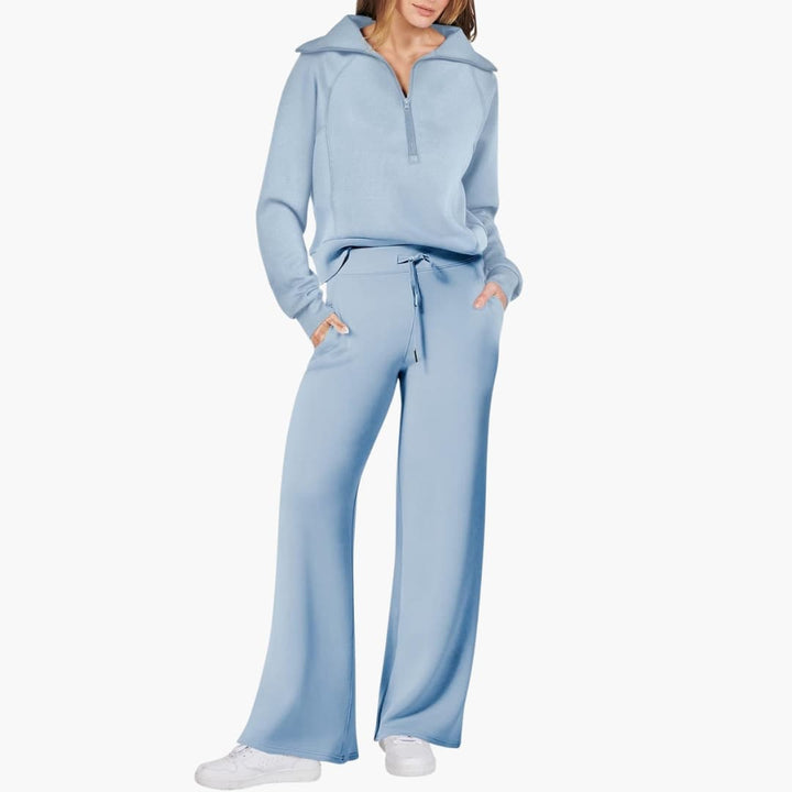 Katarina | Damen Trainingsanzug Set mit Halbzip - Navy - Image 30