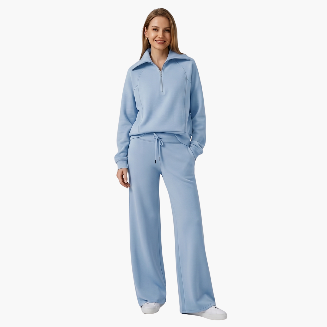 Katarina | Damen Trainingsanzug Set mit Halbzip - Navy - Image 31