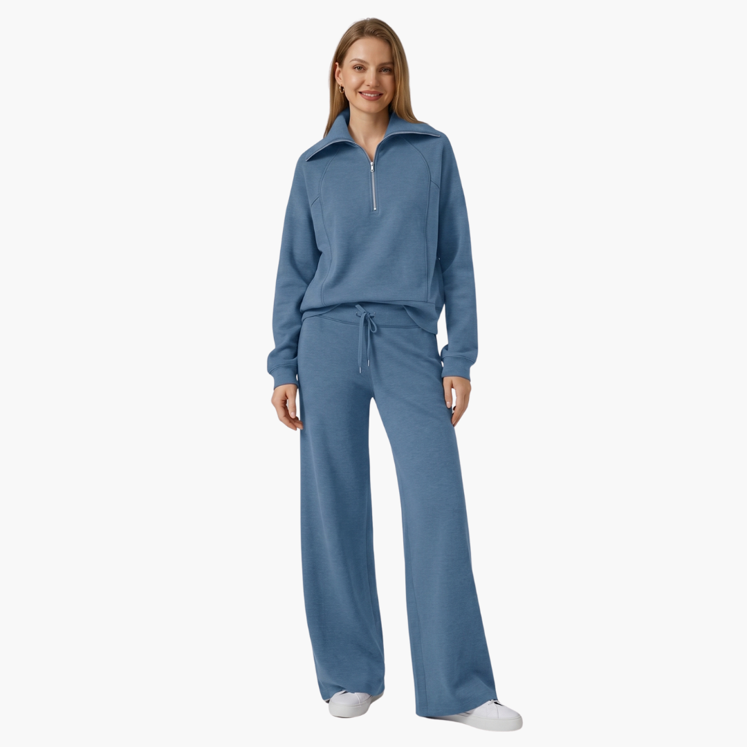 Katarina | Damen Trainingsanzug Set mit Halbzip - Navy - Image 37