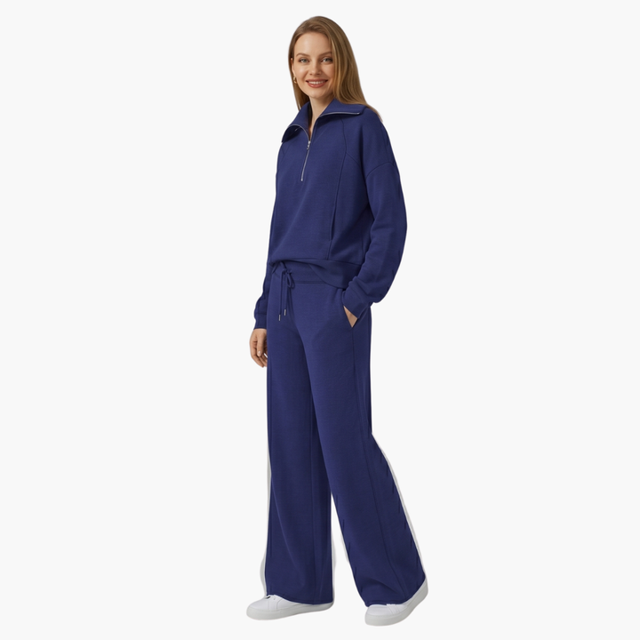 Katarina | Damen Trainingsanzug Set mit Halbzip - Navy - Image 5