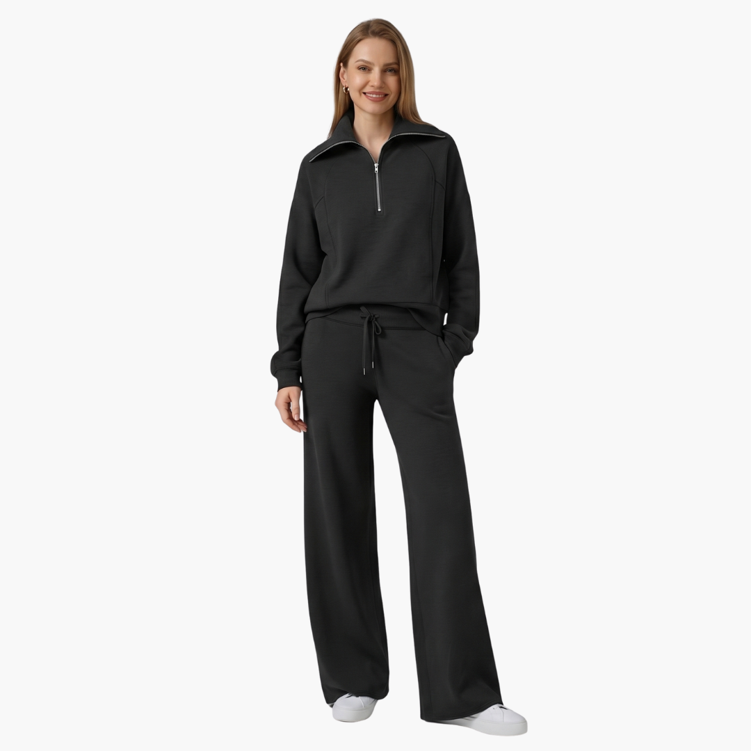 Katarina | Damen Trainingsanzug Set mit Halbzip - Navy - Image 7