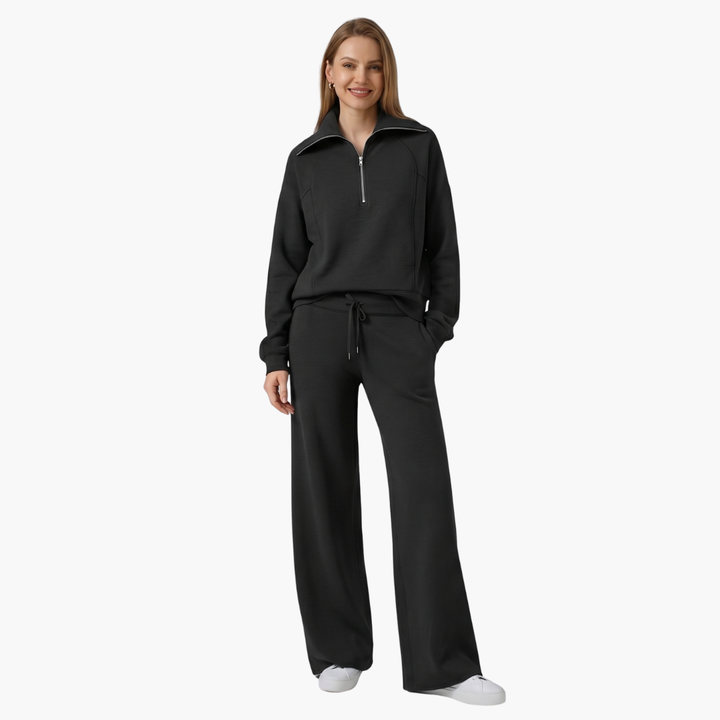 Katarina | Damen Trainingsanzug Set mit Halbzip - Navy - Image 7