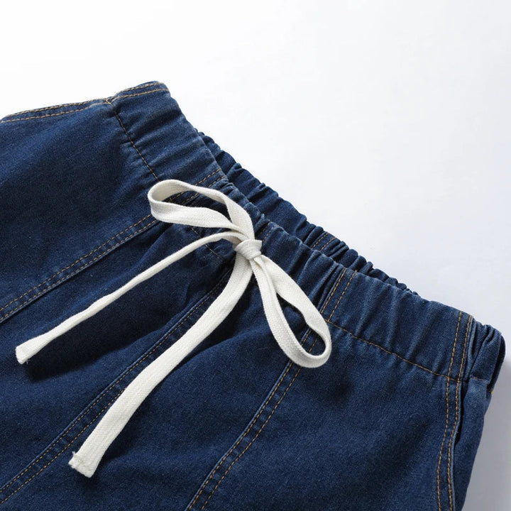 Kerensa | Damen Jeans Zweiteiler Set Hemd Shorts - Light Blue - Image 18