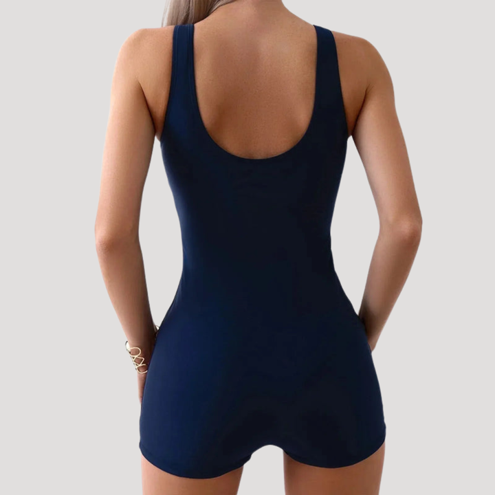 Kersa | Damen Racerback Badeanzug mit Shorts - Navy - Image 4