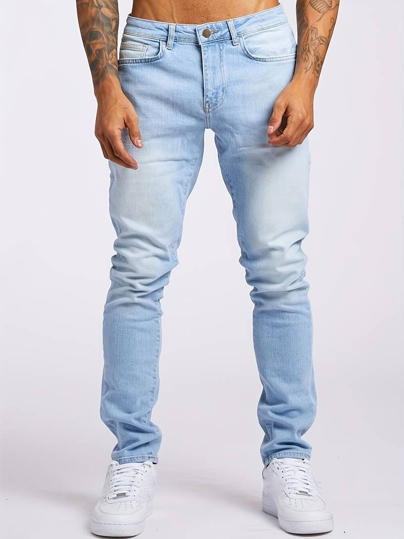 Kilian | Herren Slim Fit Jeans Five-Pocket - Light Blue - Image 5