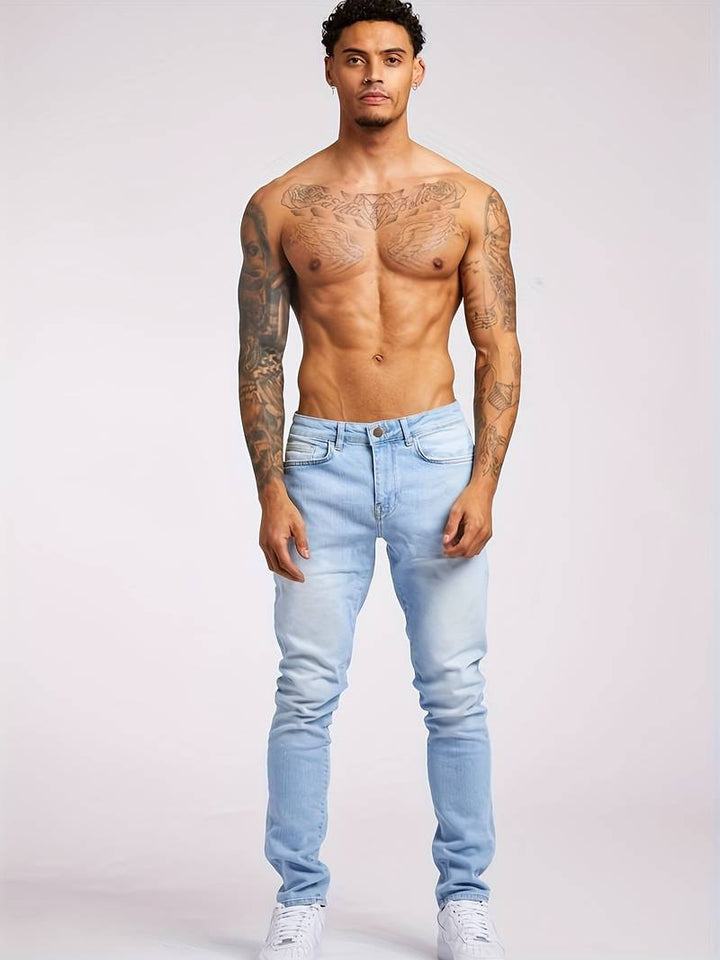 Kilian | Herren Slim Fit Jeans Five-Pocket - Light Blue - Image 6