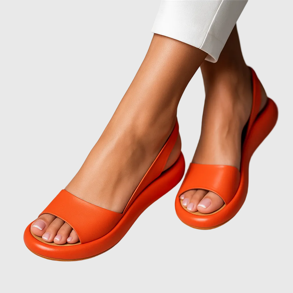 Klara | Damen Rutschfeste Sandalen - Orange - Image 1