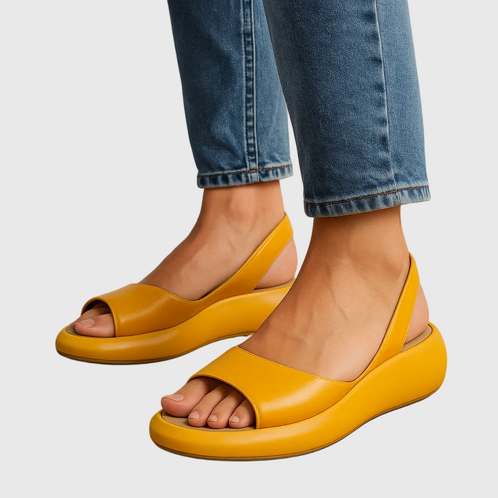 Klara | Damen Rutschfeste Sandalen - Orange - Image 3
