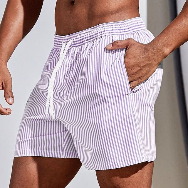 Kalo | Herren Badeshorts Gestreift Kurze Badehose Schnelltrocknend