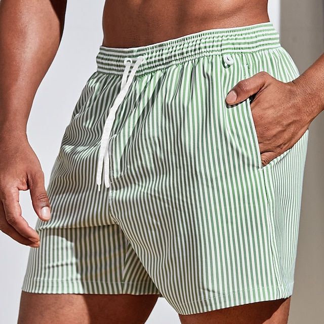 Kalo | Herren Badeshorts Gestreift Kurze Badehose Schnelltrocknend