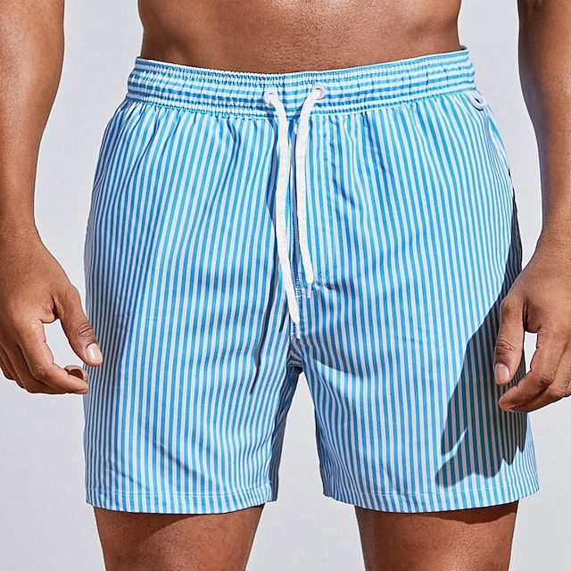 Kalo | Herren Badeshorts Gestreift Kurze Badehose Schnelltrocknend