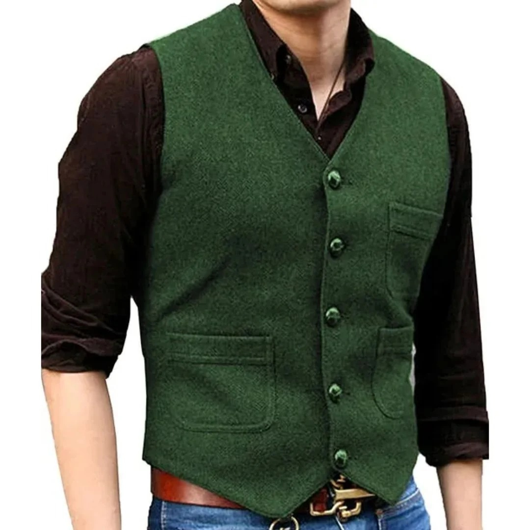 Klemens | Herren Trachtenweste Grün - Green - Image 1